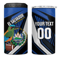 Custom El Salvador Rugby 4 in 1 Can Cooler Tumbler Los Torogoces Go Champions