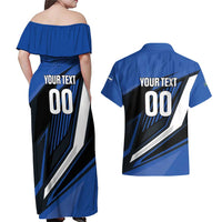 Custom El Salvador Rugby Couples Matching Off Shoulder Maxi Dress and Hawaiian Shirt Los Torogoces Go Champions