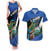 Custom El Salvador Rugby Couples Matching Tank Maxi Dress and Hawaiian Shirt Los Torogoces Go Champions