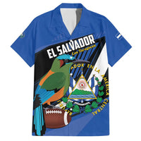 Custom El Salvador Rugby Family Matching Off Shoulder Short Dress and Hawaiian Shirt Los Torogoces Go Champions
