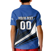 Custom El Salvador Rugby Kid Polo Shirt Los Torogoces Go Champions