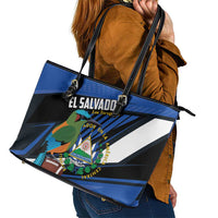 El Salvador Rugby Leather Tote Bag Los Torogoces Go Champions