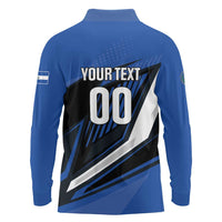 Custom El Salvador Rugby Long Sleeve Polo Shirt Los Torogoces Go Champions