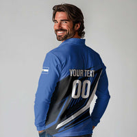 Custom El Salvador Rugby Long Sleeve Polo Shirt Los Torogoces Go Champions