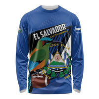 Custom El Salvador Rugby Long Sleeve Shirt Los Torogoces Go Champions