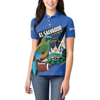 Custom El Salvador Rugby Women Polo Shirt Los Torogoces Go Champions