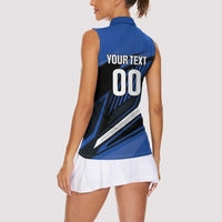 Custom El Salvador Rugby Women Sleeveless Polo Shirt Los Torogoces Go Champions