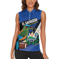Custom El Salvador Rugby Women Sleeveless Polo Shirt Los Torogoces Go Champions