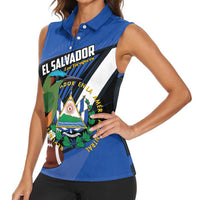 Custom El Salvador Rugby Women Sleeveless Polo Shirt Los Torogoces Go Champions