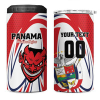 Custom Panama Rugby 4 in 1 Can Cooler Tumbler Diablos Rojos Go Champions