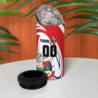 Custom Panama Rugby 4 in 1 Can Cooler Tumbler Diablos Rojos Go Champions