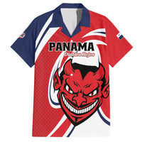 Custom Panama Rugby Family Matching Puletasi and Hawaiian Shirt Diablos Rojos Go Champions