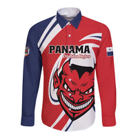 Custom Panama Rugby Long Sleeve Button Shirt Diablos Rojos Go Champions