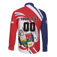 Custom Panama Rugby Long Sleeve Button Shirt Diablos Rojos Go Champions