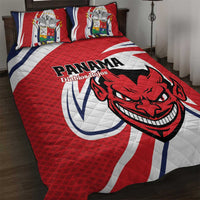 Panama Rugby Quilt Bed Set Diablos Rojos Go Champions