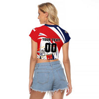 Custom Panama Rugby Raglan Cropped T Shirt Diablos Rojos Go Champions