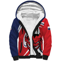 Custom Panama Rugby Sherpa Hoodie Diablos Rojos Go Champions