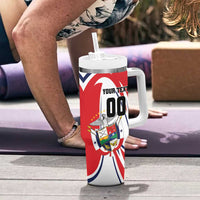 Custom Panama Rugby Tumbler With Handle Diablos Rojos Go Champions