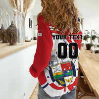 Custom Panama Rugby Women Casual Shirt Diablos Rojos Go Champions