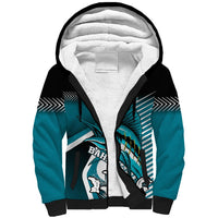 Personalised The Bahamas Sherpa Hoodie Bahamian Blue Marlin Special Version - Wonder Print Shop
