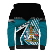 Personalised The Bahamas Sherpa Hoodie Bahamian Blue Marlin Special Version - Wonder Print Shop