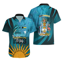 10 July The Bahamas Independence Day Hawaiian Shirt Bahamian Blue Marlin With Hibiscus - Wonder Print Shop