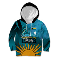 10 July The Bahamas Independence Day Kid Hoodie Bahamian Blue Marlin With Hibiscus - Wonder Print Shop