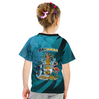 10 July The Bahamas Independence Day Kid T Shirt Bahamian Blue Marlin With Hibiscus - Wonder Print Shop