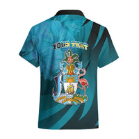 Custom 10 July The Bahamas Independence Day Hawaiian Shirt Bahamian Blue Marlin With Hibiscus - Wonder Print Shop