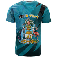 Custom 10 July The Bahamas Independence Day T Shirt Bahamian Blue Marlin With Hibiscus - Wonder Print Shop
