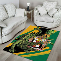 Jamaica Crocodile Area Rug Pineapple Tropical Style - Wonder Print Shop