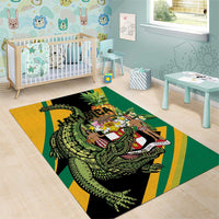 Jamaica Crocodile Area Rug Pineapple Tropical Style - Wonder Print Shop