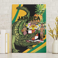 Jamaica Crocodile Canvas Wall Art Pineapple Tropical Style - Wonder Print Shop