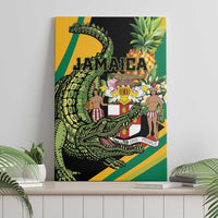 Jamaica Crocodile Canvas Wall Art Pineapple Tropical Style - Wonder Print Shop