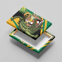 Jamaica Crocodile Canvas Wall Art Pineapple Tropical Style - Wonder Print Shop