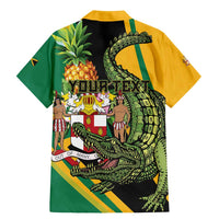 Personalized Jamaica Crocodile Family Matching Mermaid Dress and Hawaiian Shirt Pineapple Tropical Style - Wonder Print Shop