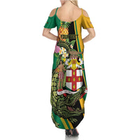 Personalized Jamaica Crocodile Family Matching Summer Maxi Dress and Hawaiian Shirt Pineapple Tropical Style - Wonder Print Shop