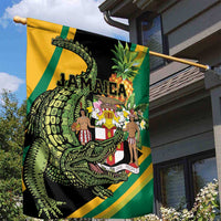 Jamaica Crocodile Garden Flag Pineapple Tropical Style - Wonder Print Shop