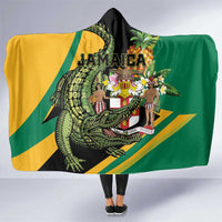 Jamaica Crocodile Hooded Blanket Pineapple Tropical Style - Wonder Print Shop