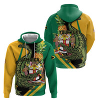Personalized Jamaica Crocodile Hoodie Pineapple Tropical Style - Wonder Print Shop
