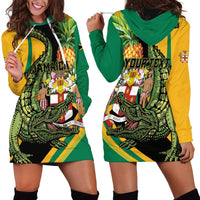 Personalized Jamaica Crocodile Hoodie Dress Pineapple Tropical Style - Wonder Print Shop