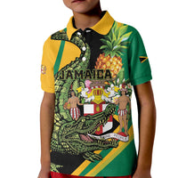 Personalized Jamaica Crocodile Kid Polo Shirt Pineapple Tropical Style - Wonder Print Shop