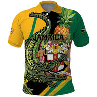 Personalized Jamaica Crocodile Polo Shirt Pineapple Tropical Style - Wonder Print Shop