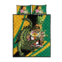 Jamaica Crocodile Quilt Bed Set Pineapple Tropical Style - Wonder Print Shop