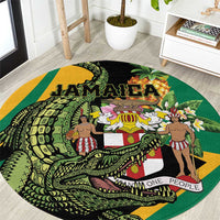 Jamaica Crocodile Round Carpet Pineapple Tropical Style - Wonder Print Shop