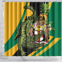 Jamaica Crocodile Shower Curtain Pineapple Tropical Style - Wonder Print Shop