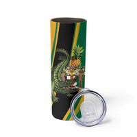Personalized Jamaica Crocodile Skinny Tumbler Pineapple Tropical Style - Wonder Print Shop