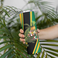 Personalized Jamaica Crocodile Skinny Tumbler Pineapple Tropical Style - Wonder Print Shop