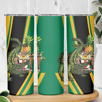 Personalized Jamaica Crocodile Skinny Tumbler Pineapple Tropical Style - Wonder Print Shop