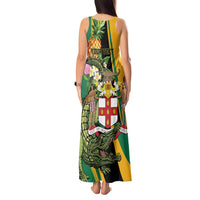 Personalized Jamaica Crocodile Tank Maxi Dress Pineapple Tropical Style - Wonder Print Shop